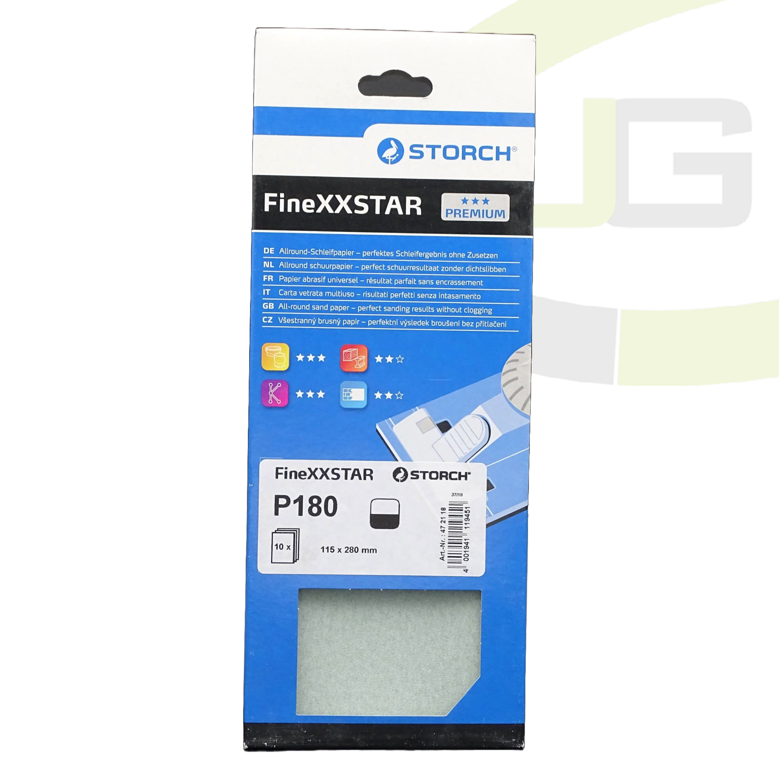 Storch FineXX®STAR Schleifpapier P180 / Handschleifpapier