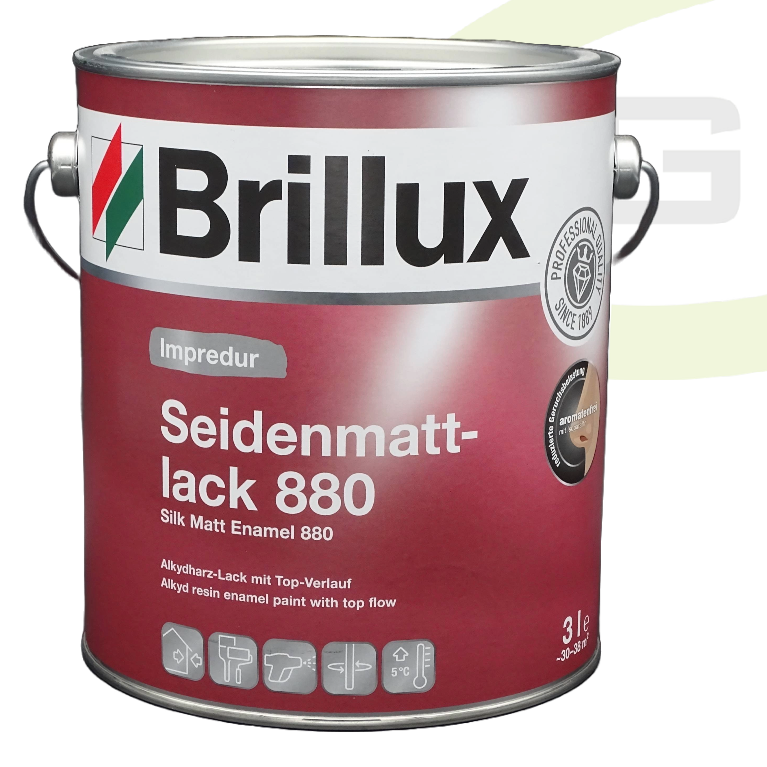 Brillux Impredur Seidenmattlack 880 - 3.00 Liter / Lösungsmittelhaltiger Endlack