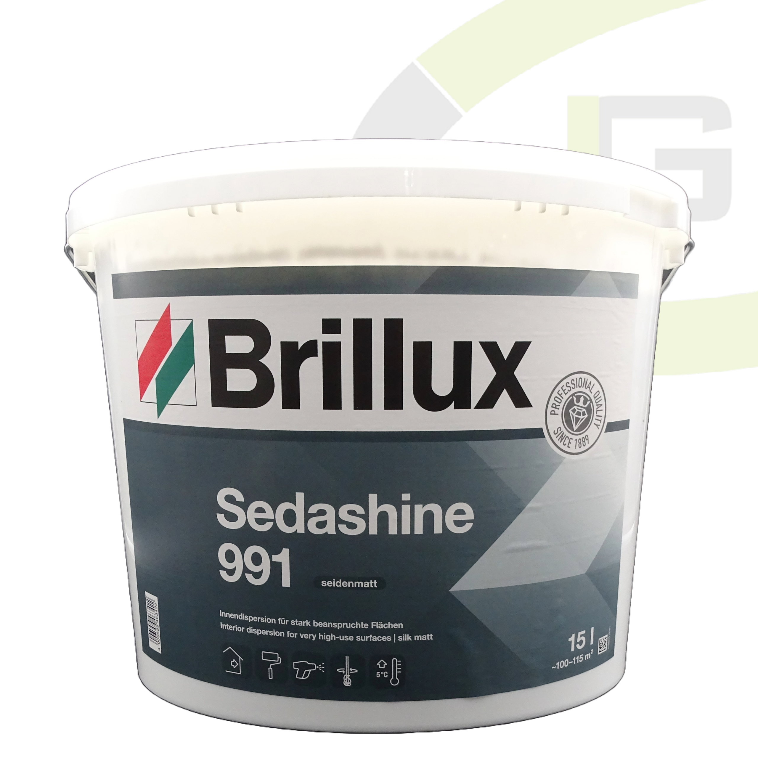 Brillux Sedashine 991 weiß, seidenmatt 15.00 LTR / Innenfarbe