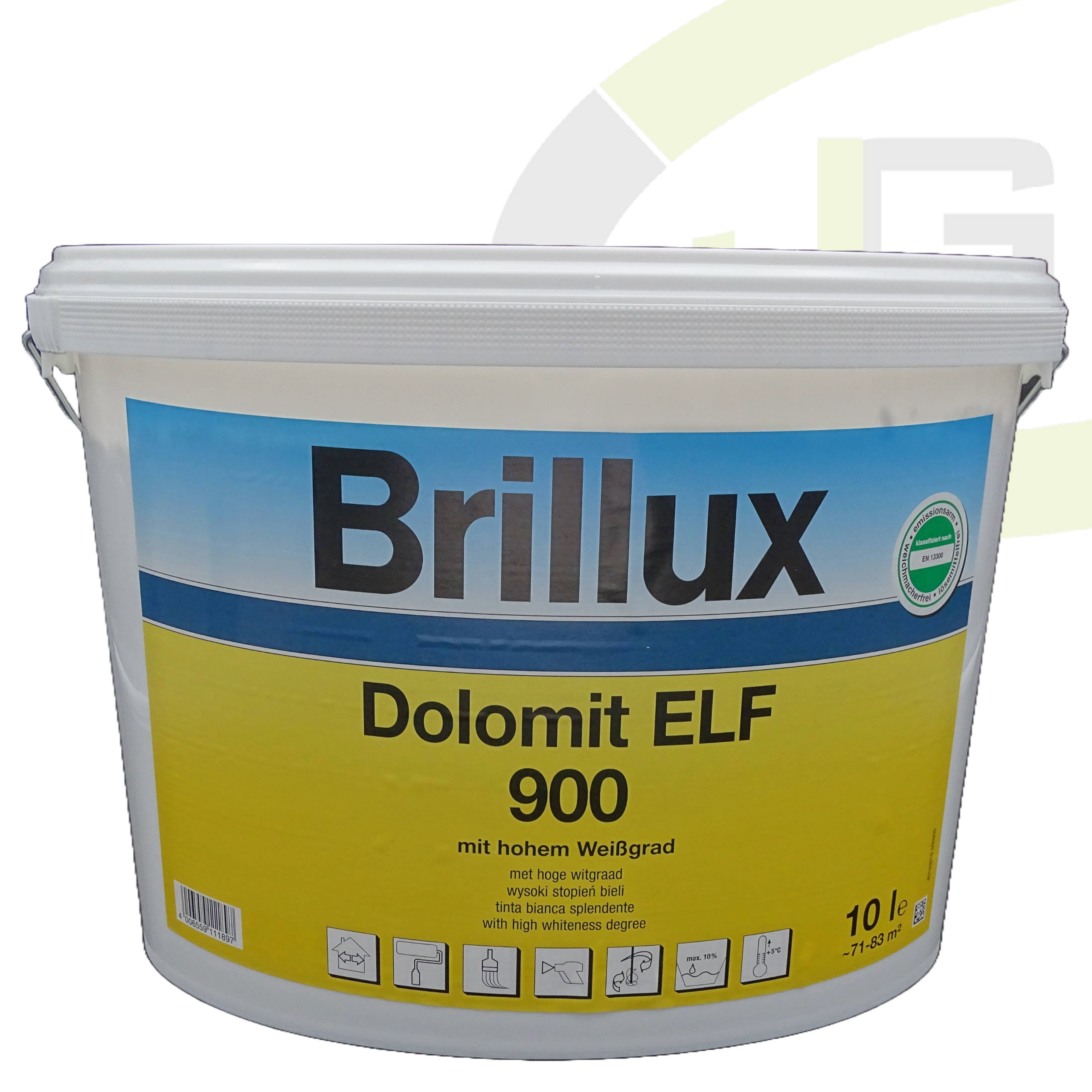 Brillux Dolomit 900 weiß, stumpfmatt - 10.00 LTR / Innenfarbe
