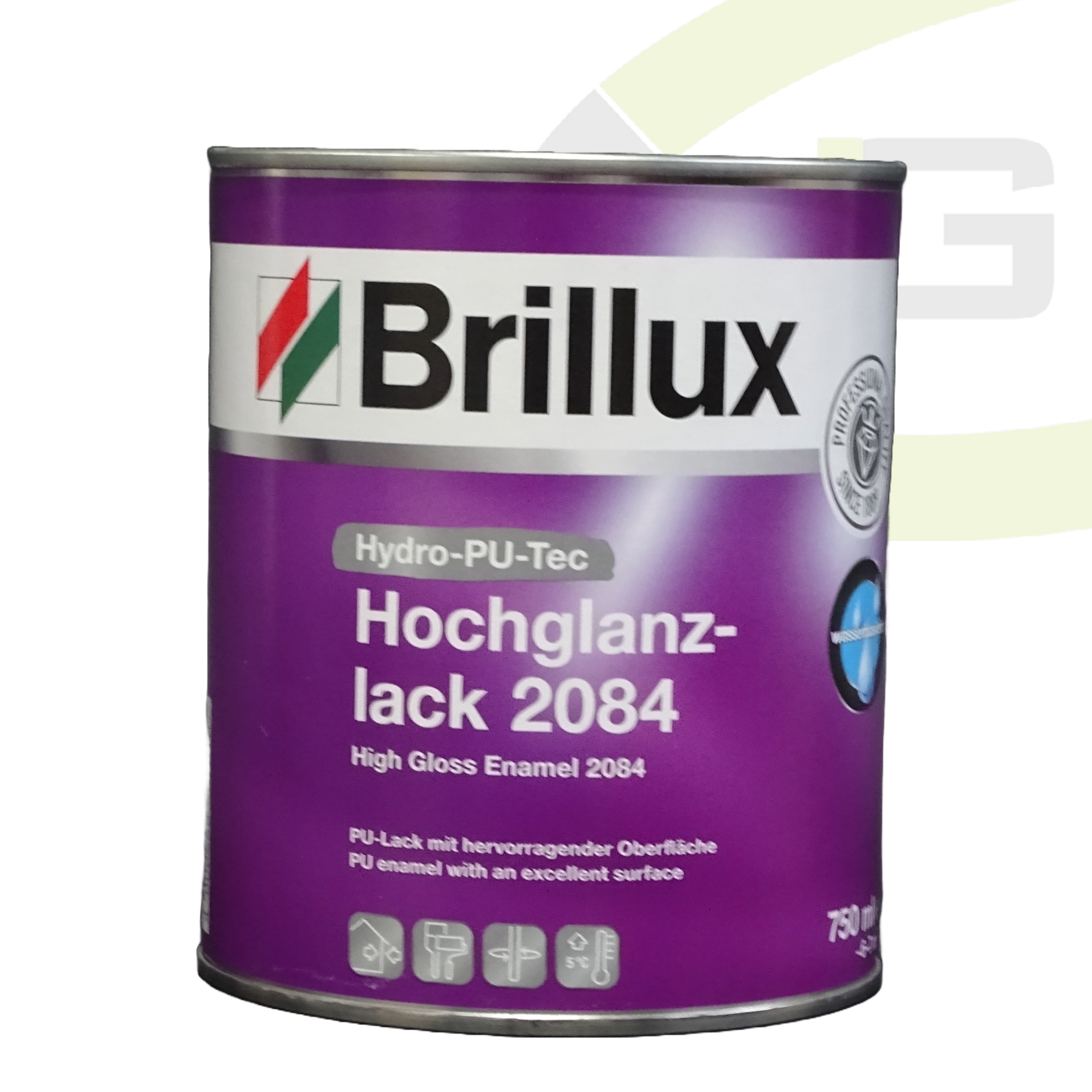 Brillux Hydro-PU-Tec Hochglanzlack 2084 weiß - 750 ml / Wasserbasierter Endlack