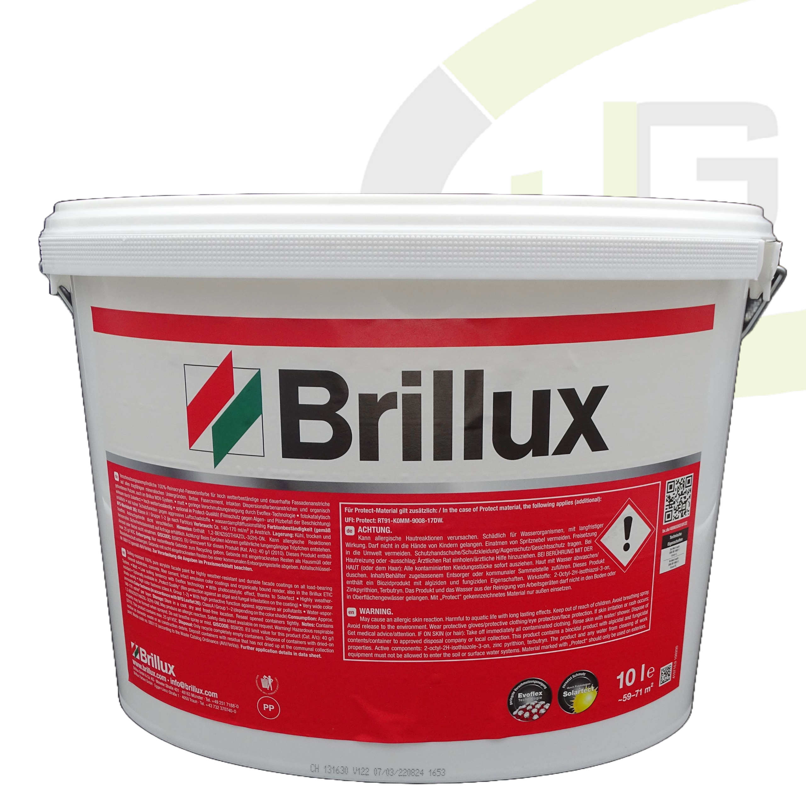 Brillux Evocryl 200 weiß - 10.00 LTR / Fassadenfarbe