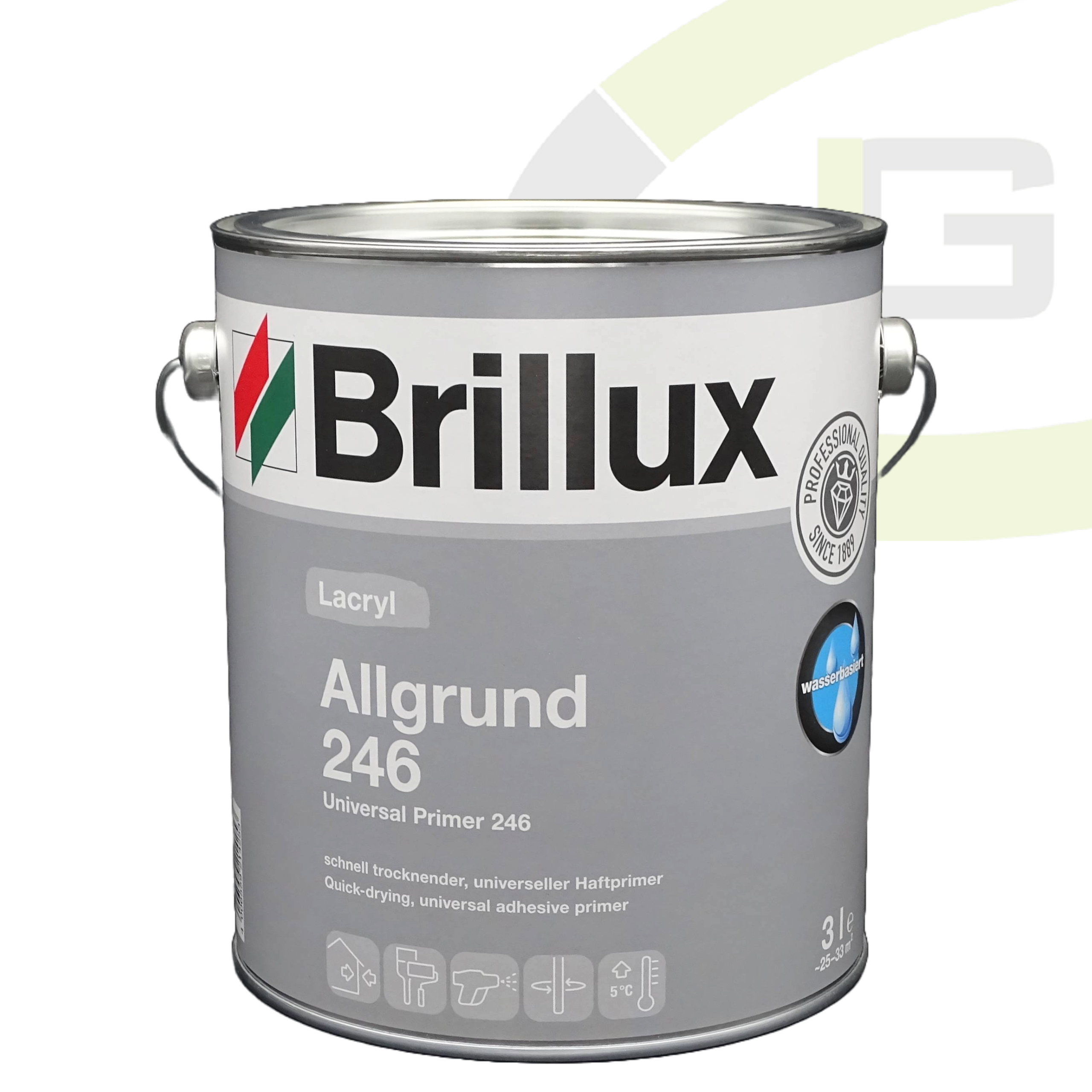 Brillux Lacryl Allgrund 246 weiß - 3.00 LTR / Wasserbasierter Primer