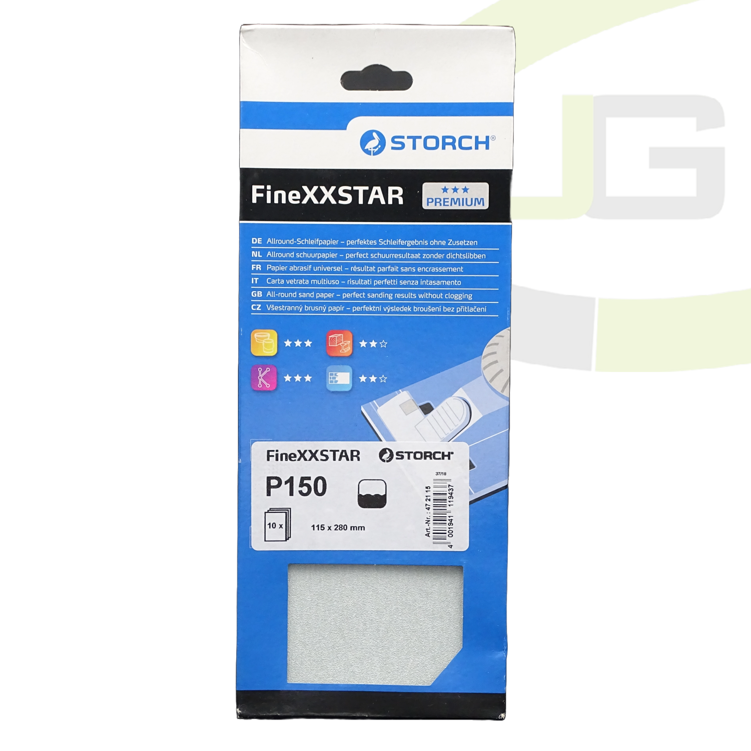 Storch FineXX®STAR Schleifpapier P150 / Handschleifpapier