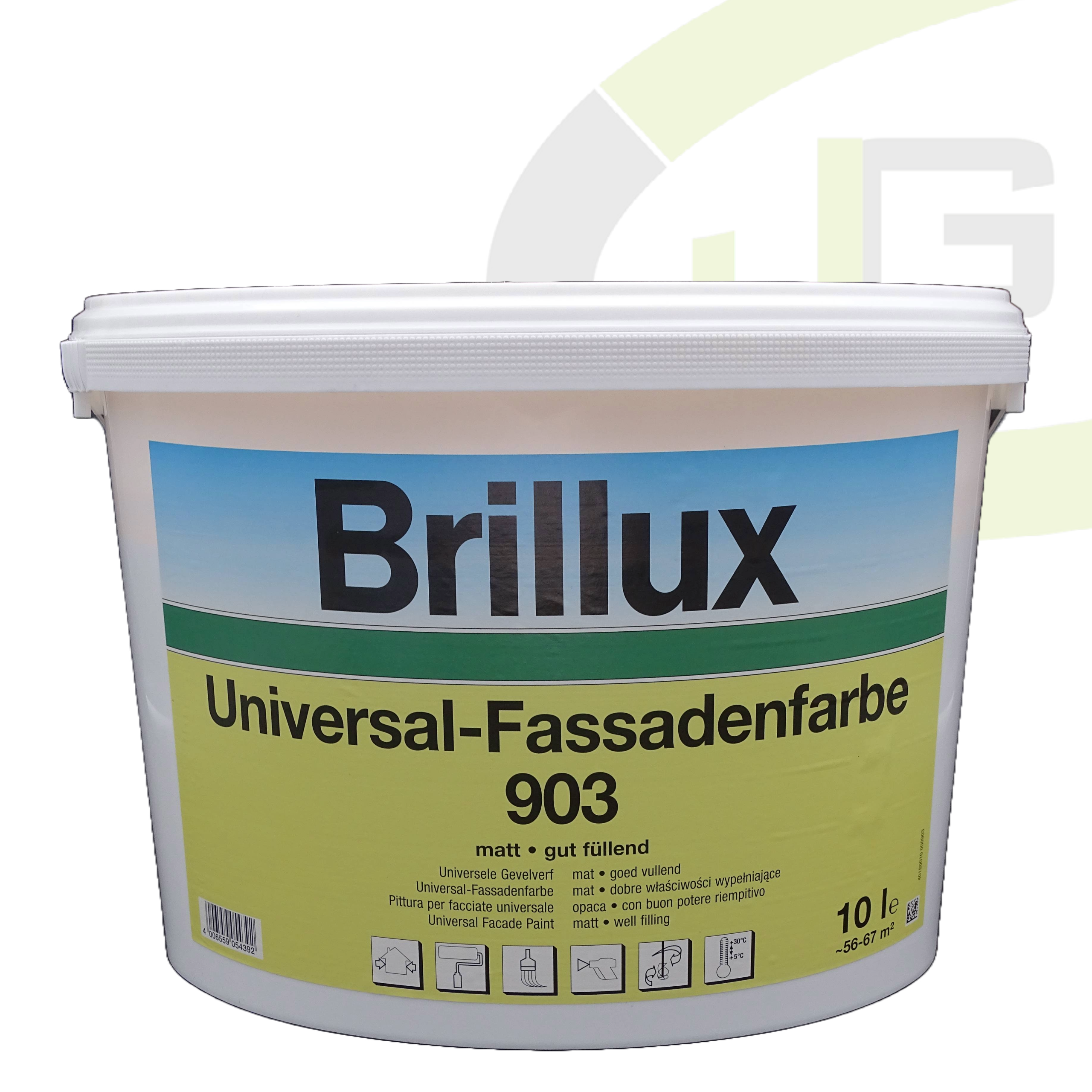 Brillux Universal-Fassadenfarbe 903 weiß - 10.00 LTR / Fassadenfarbe