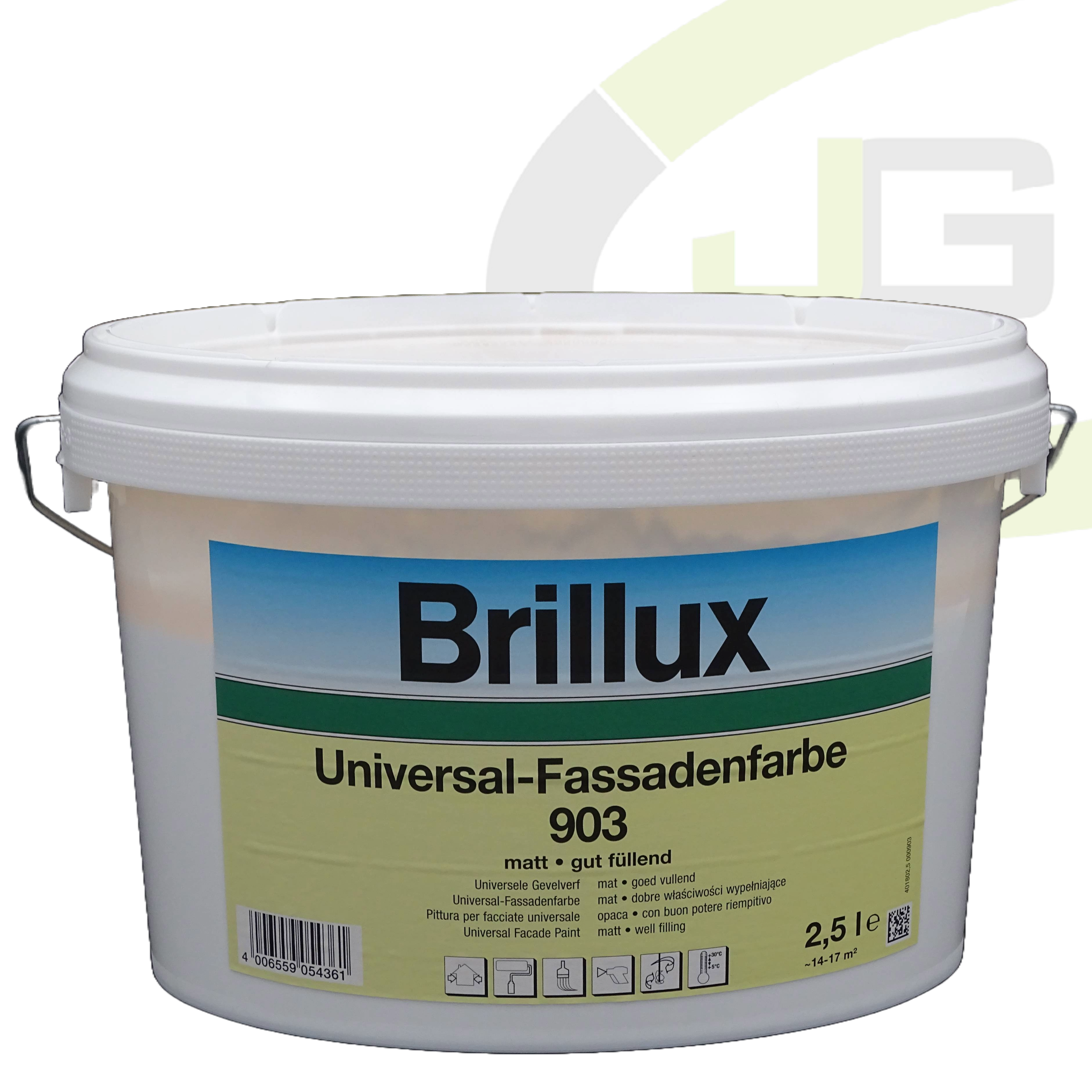 Brillux Universal-Fassadenfarbe 903 weiß - 2.50 LTR / Fassadenfarbe