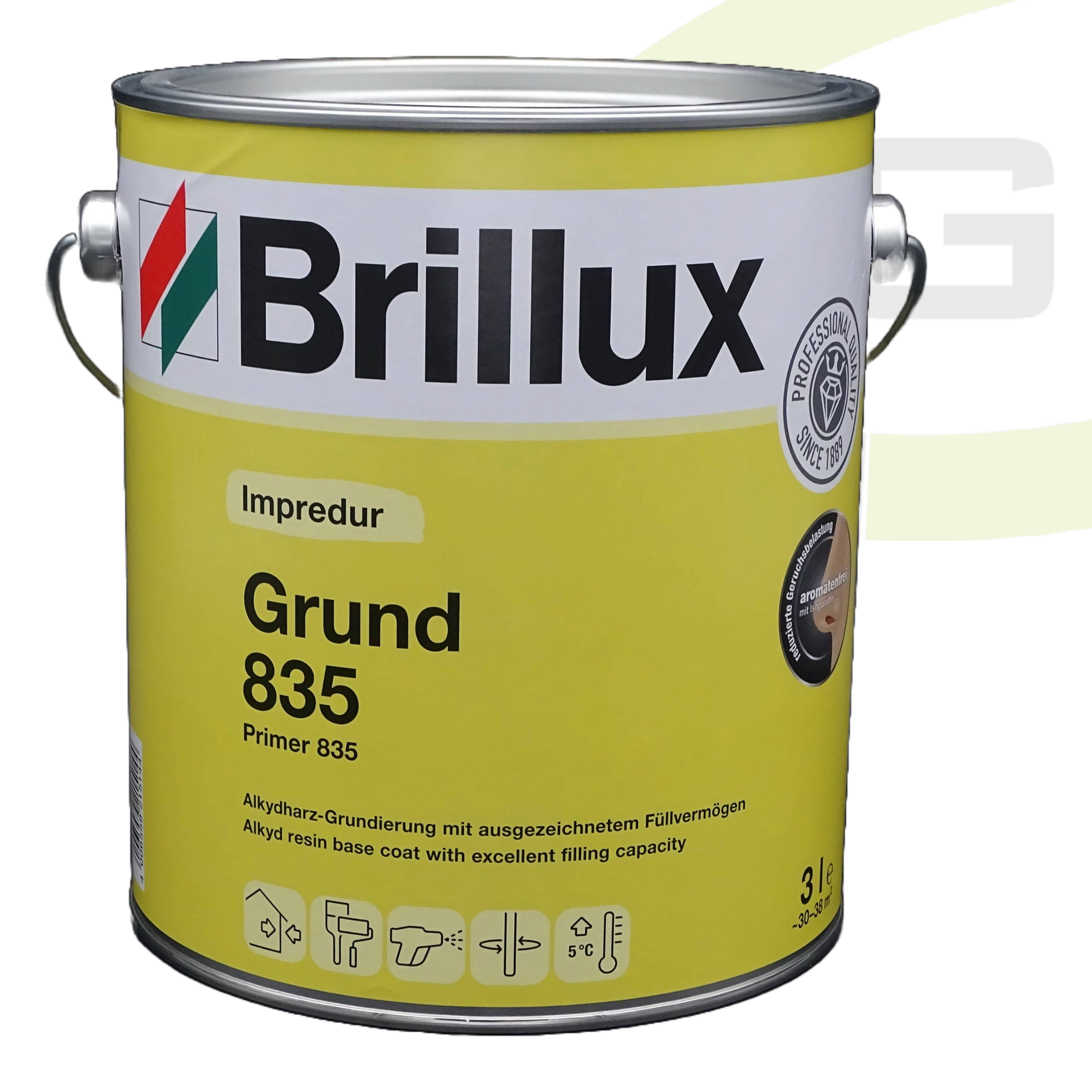 Brillux Impredur Grund 835 weiß - 3.00 LTR / Lösungsmittelhaltige Grundierung