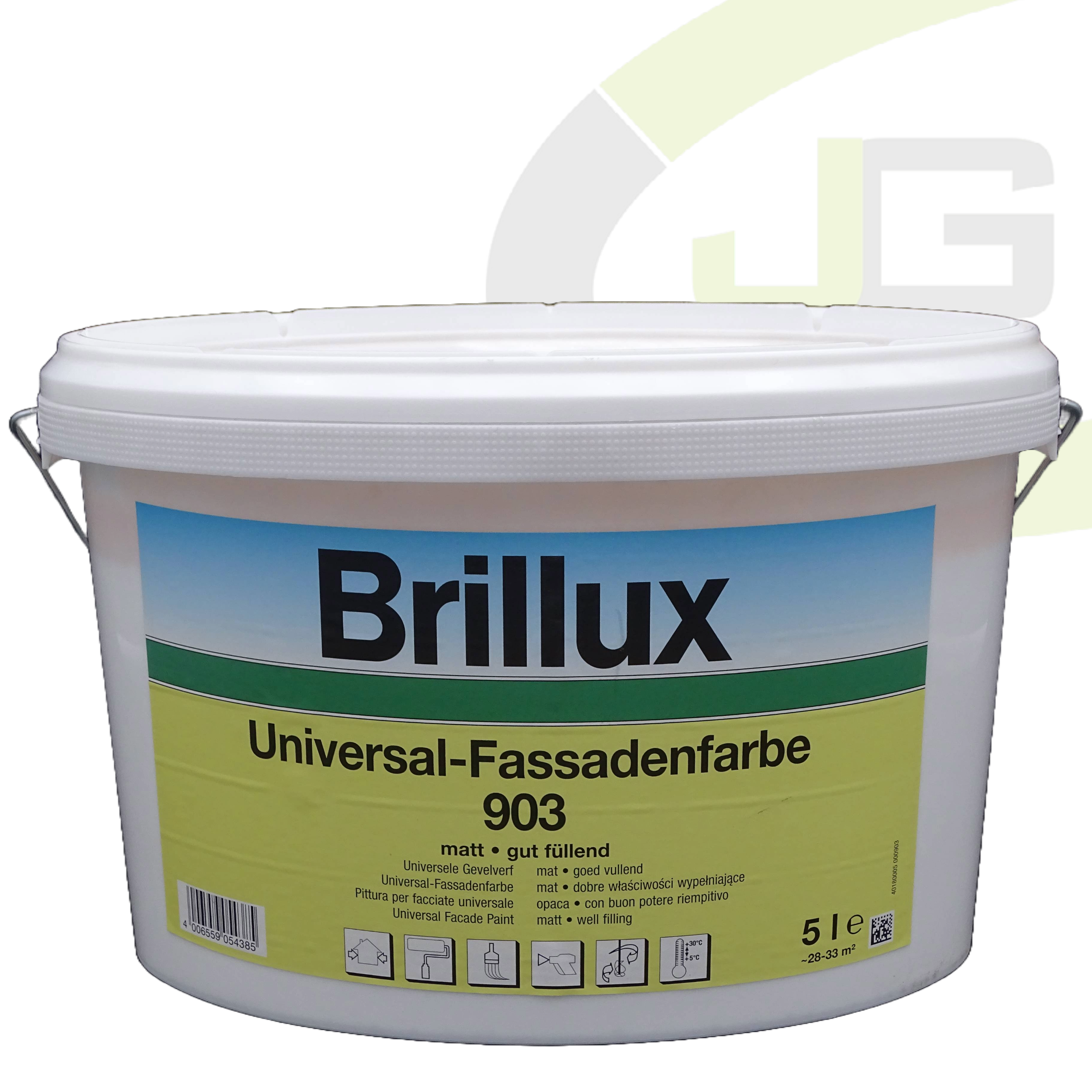 Brillux Universal-Fassadenfarbe 903 weiß - 5.00 LTR / Fassadenfarbe